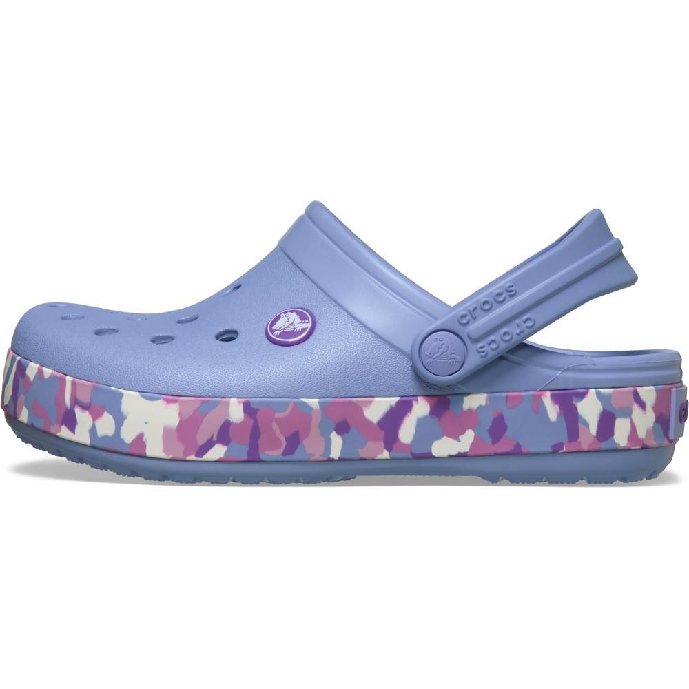 Sandália Crocs Crocband Glow Confetti Band Clog K Blue Haze/Multi Blue haze/multi 3