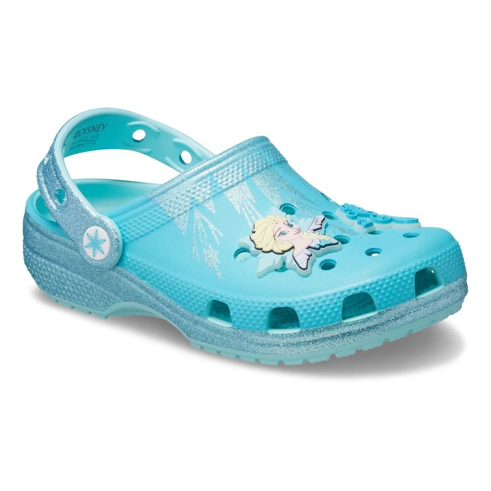 Sandália Crocs Classic Clog Frozen Elsa T Multi Azul 2