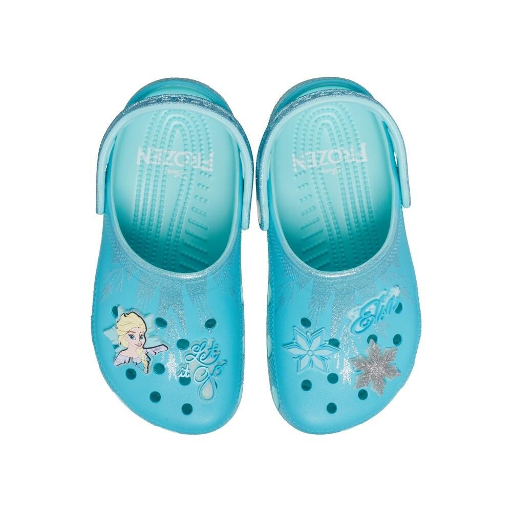 Sandália Crocs Classic Clog Frozen Elsa K Multi Azul 5