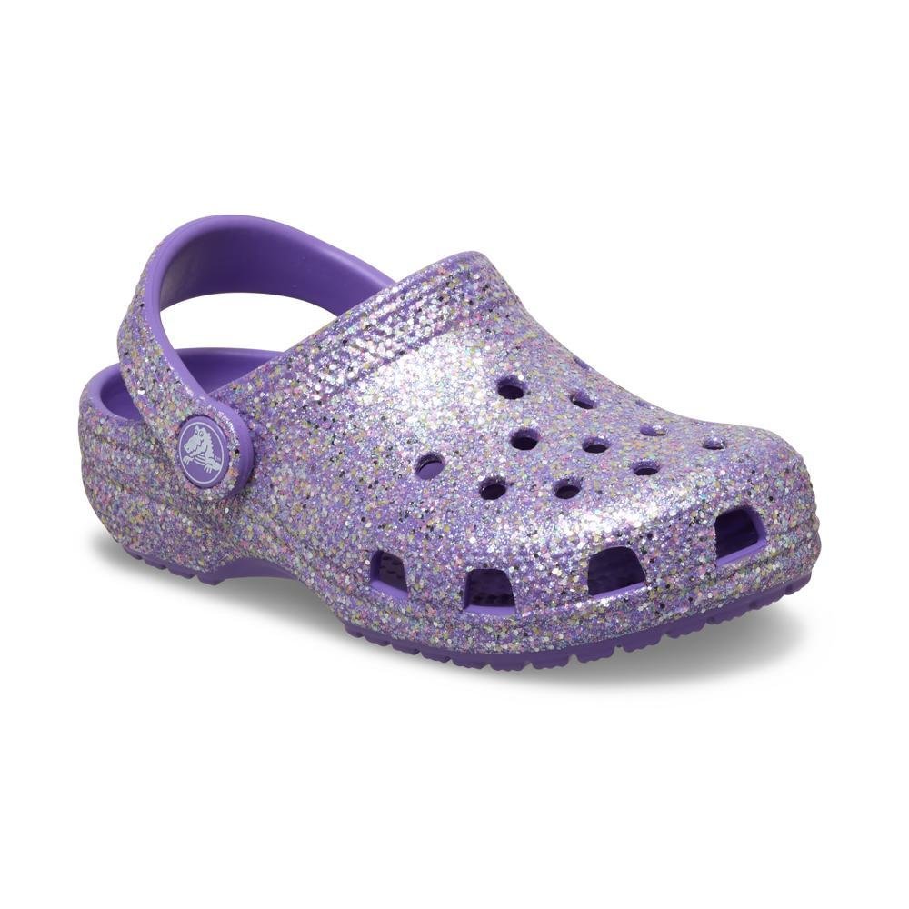 Sandália Crocs Classic Fantasy Glitter Clog T Purple Purple 2