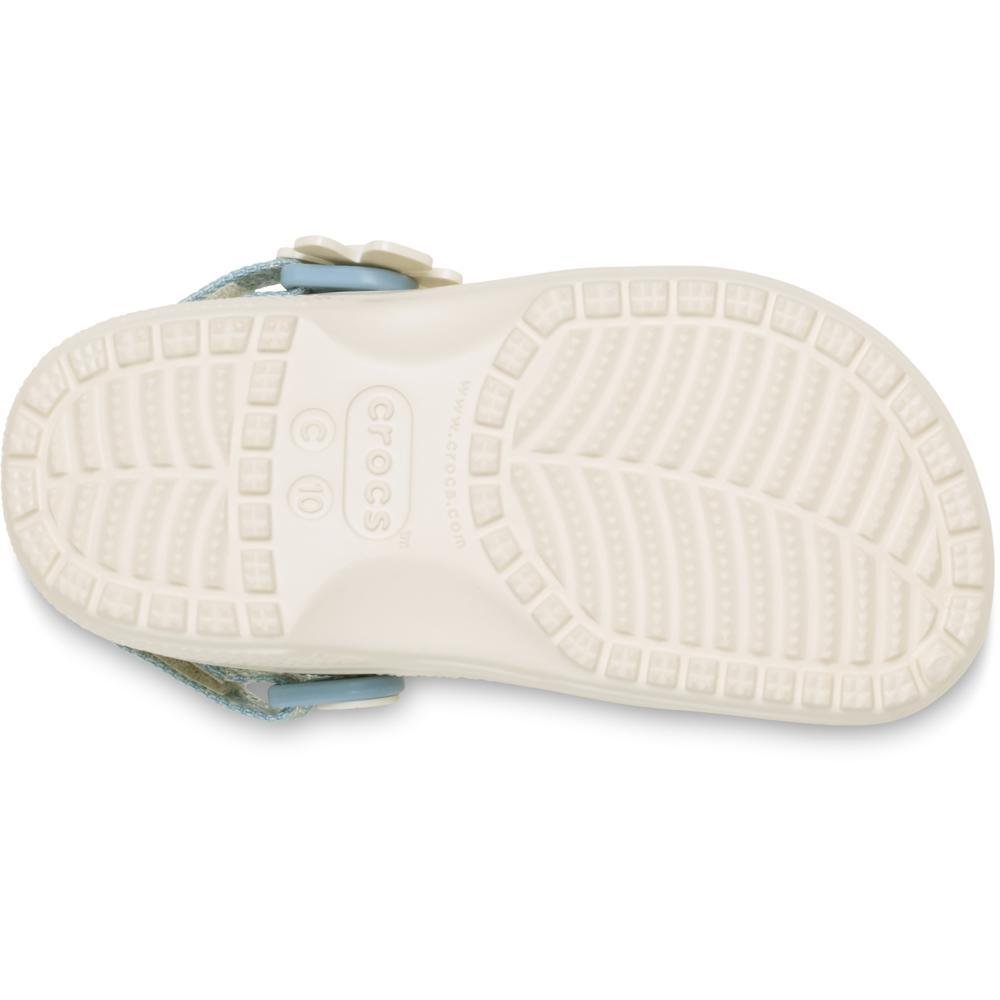 Sandália Crocs Classic Denim Flower Backstrap T White Summit white 5