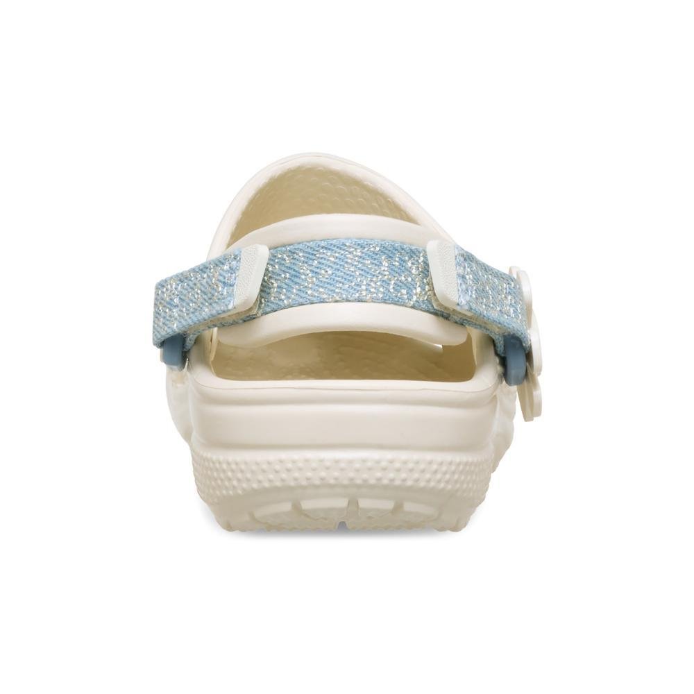 Sandália Crocs Classic Denim Flower Backstrap T White Summit white 6