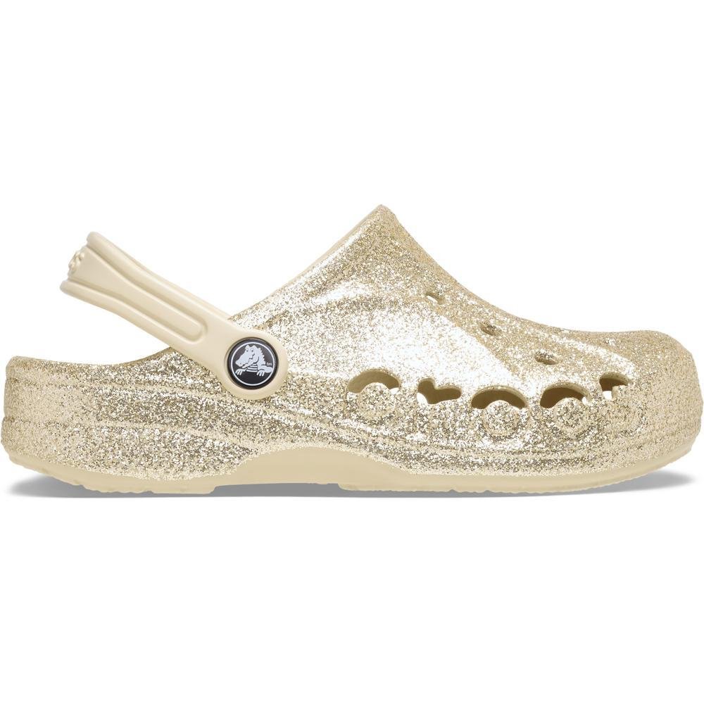 Sandália Crocs Baya Glitter Clog K WINTER WHITE