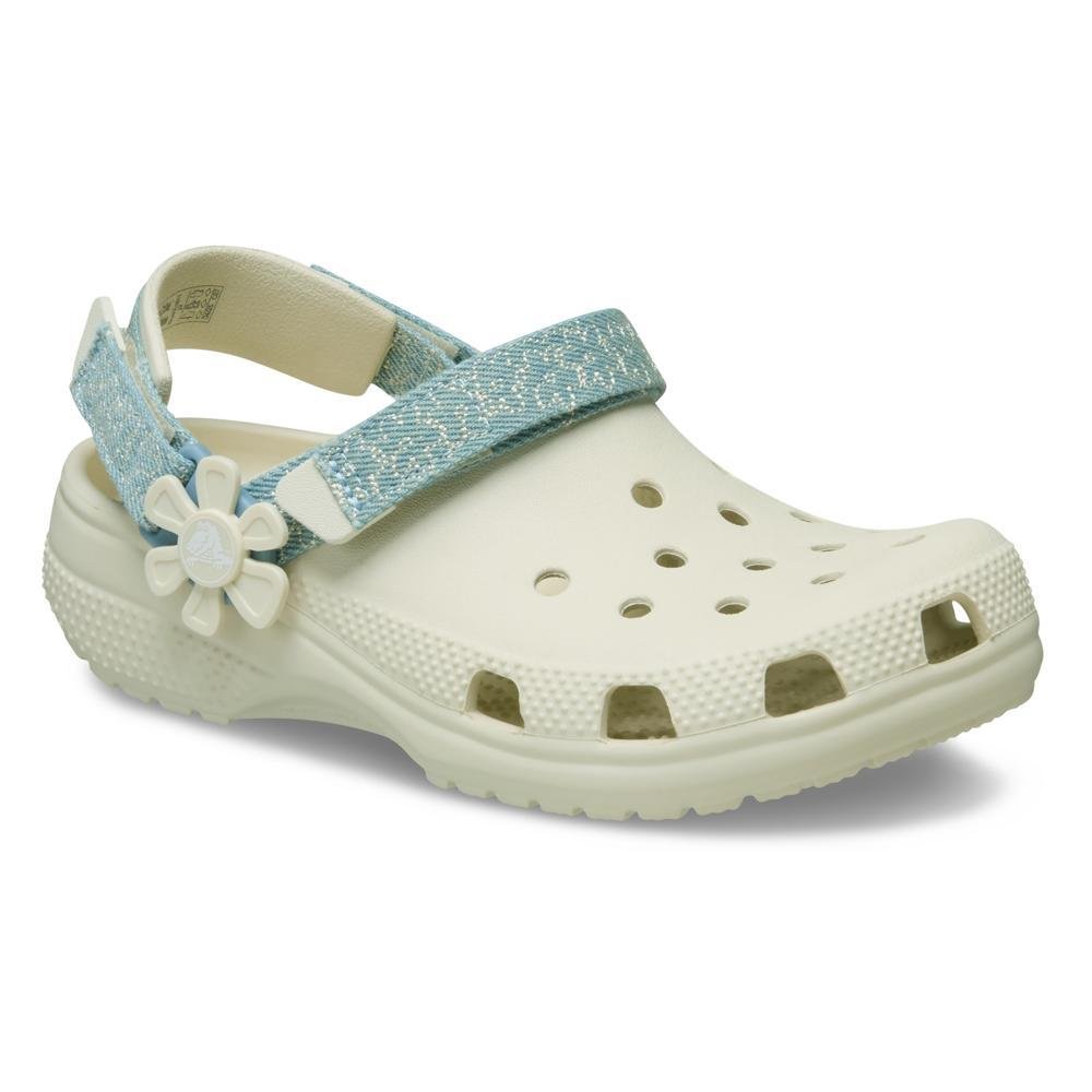 Sandália Crocs Classic Denim Flower Backstrap Clog White Summit white 2