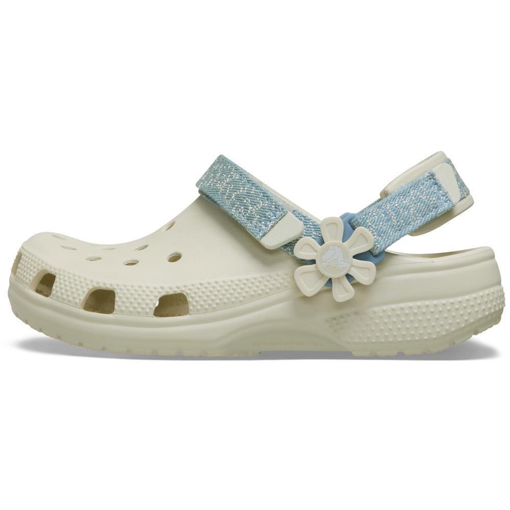 Sandália Crocs Classic Denim Flower Backstrap Clog White Summit white 3