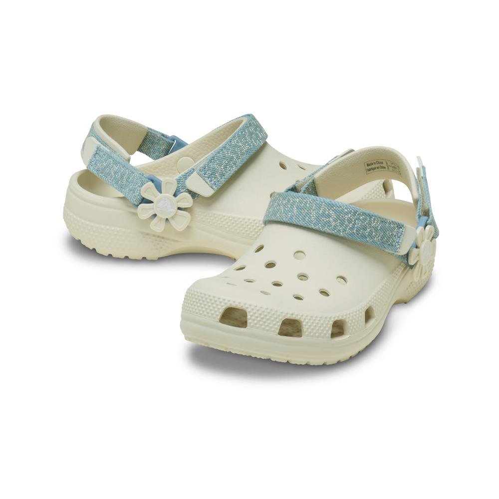 Sandália Crocs Classic Denim Flower Backstrap Clog White Summit white 4
