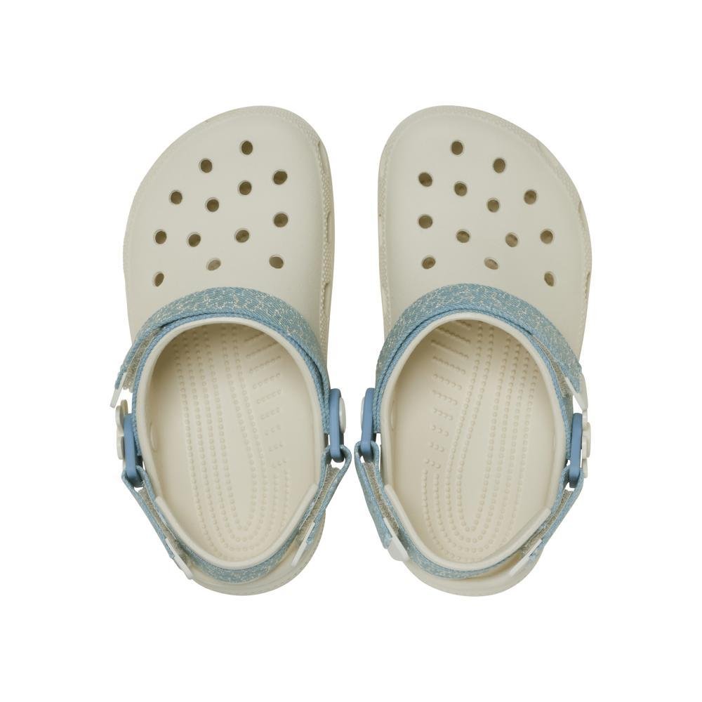Sandália Crocs Classic Denim Flower Backstrap Clog White Summit white 5