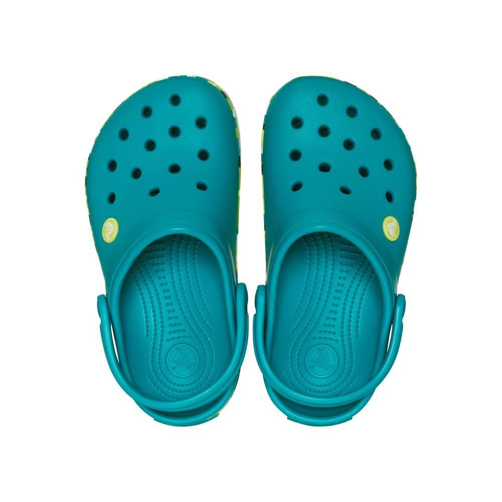 Sandália Crocs Crocband Glow Confetti Band Clog K Turbo Teal/Multi Turbo teal/multi 5
