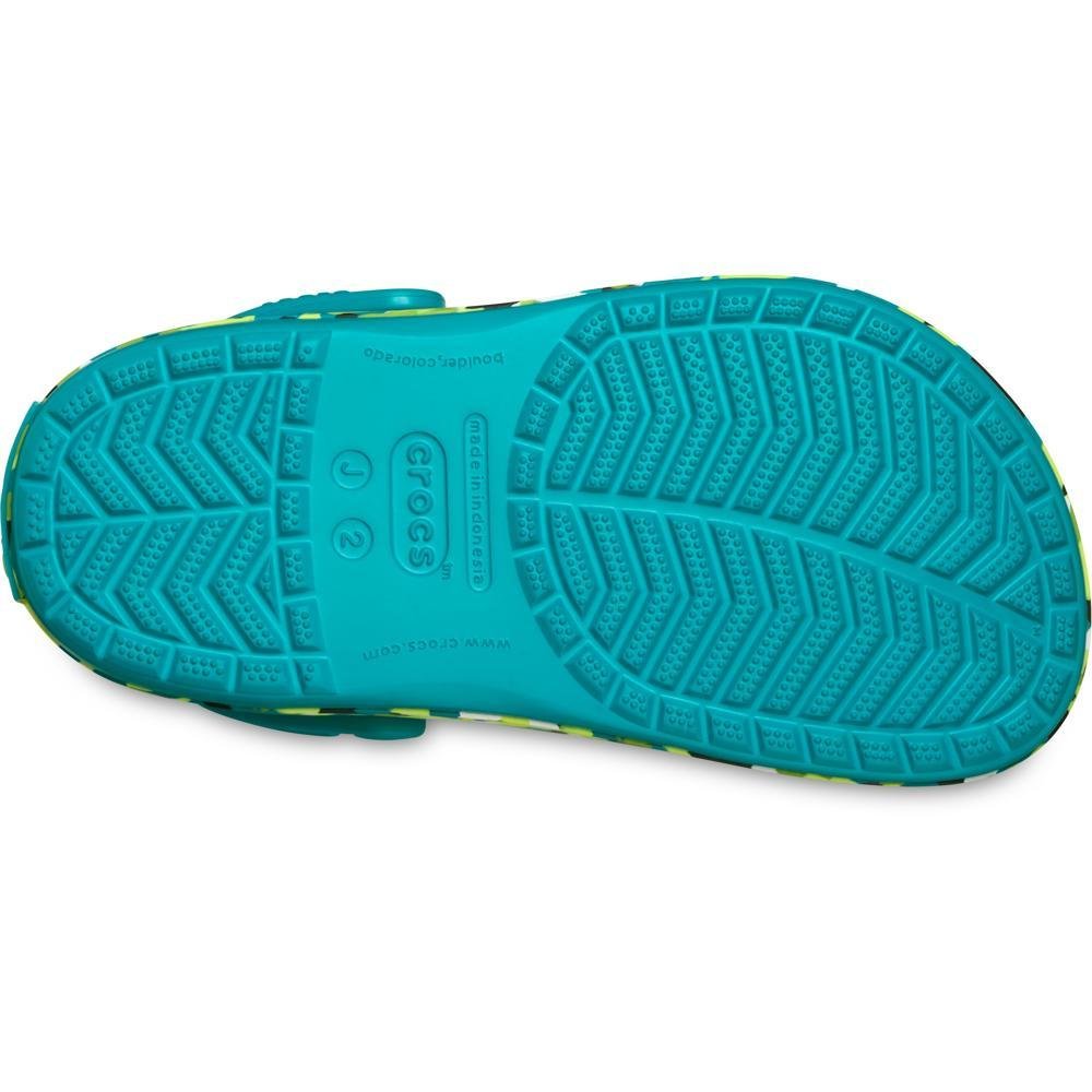 Sandália Crocs Crocband Glow Confetti Band Clog K Turbo Teal/Multi Turbo teal/multi 6