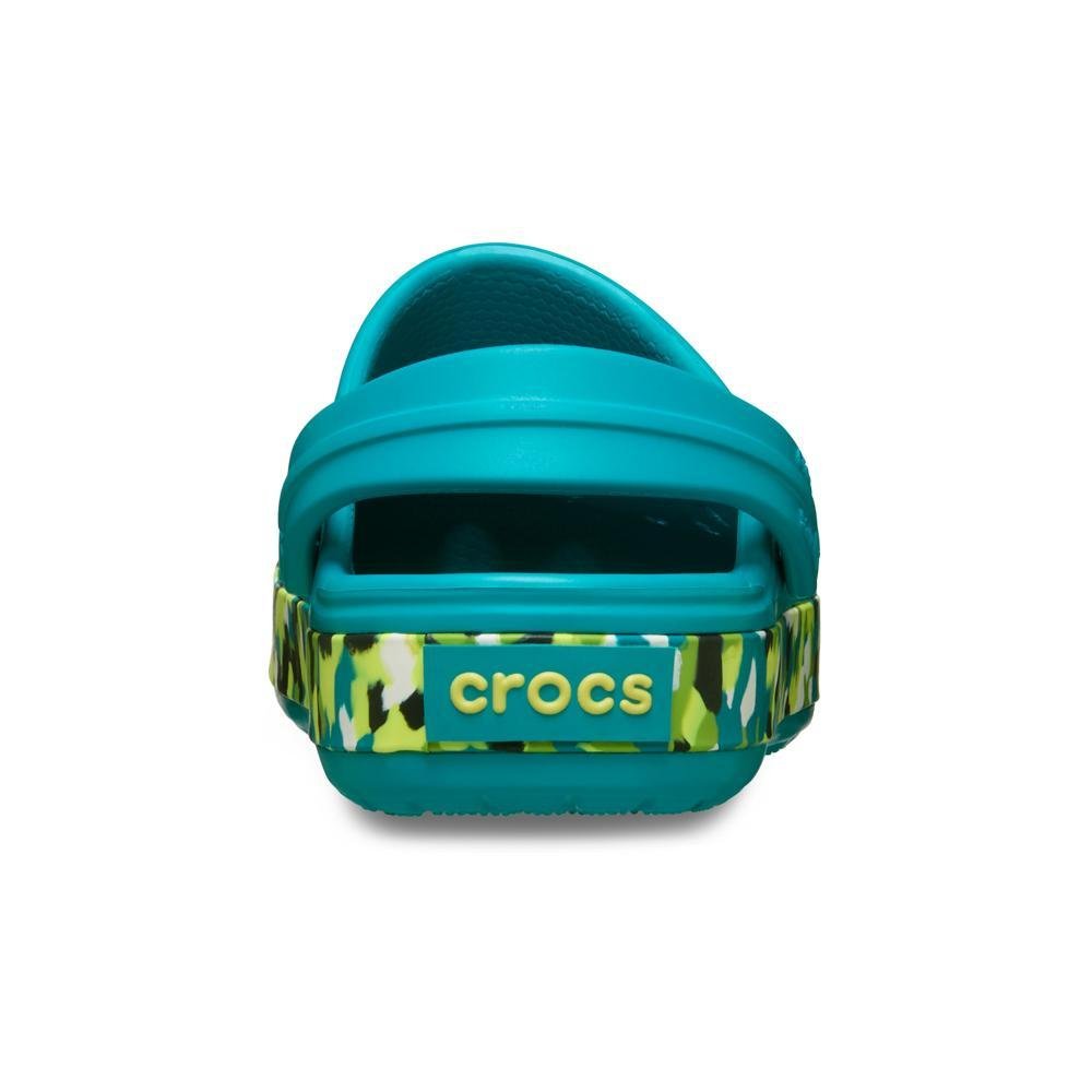 Sandália Crocs Crocband Glow Confetti Band Clog K Turbo Teal/Multi Turbo teal/multi 7