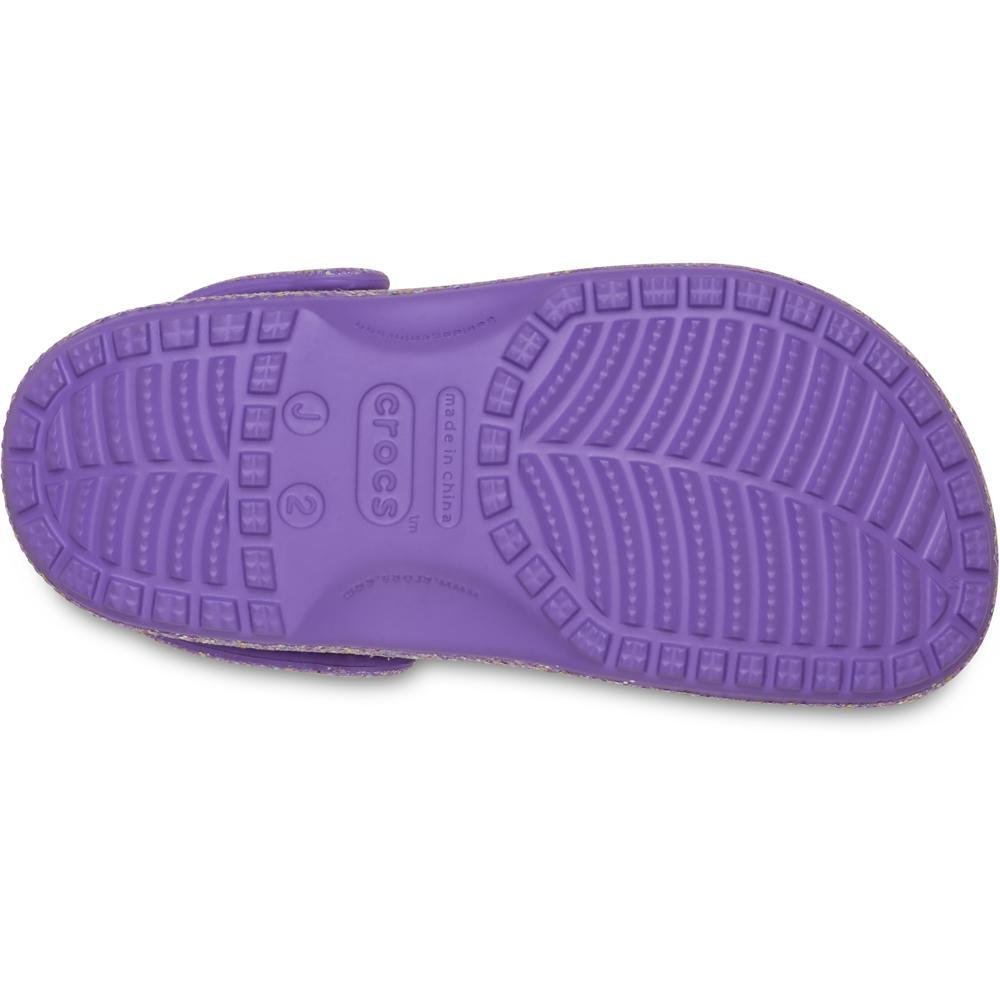 Sandália Crocs Classic Fantasy Glitter Clog K Purple Purple 6