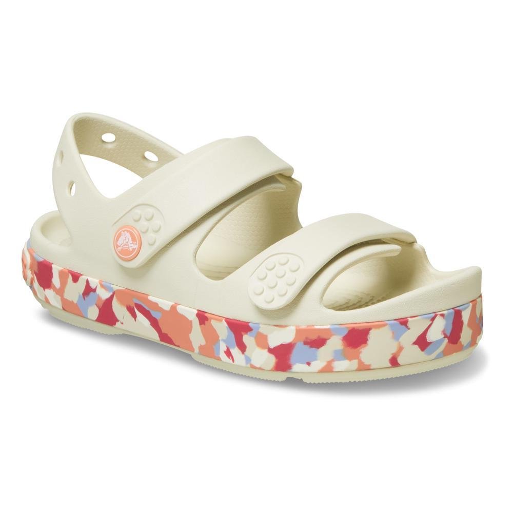 Sandália Crocs Crocband Cruiser Glow Confetti Band Sandal K Summit White/Guava Summit white/guava 2