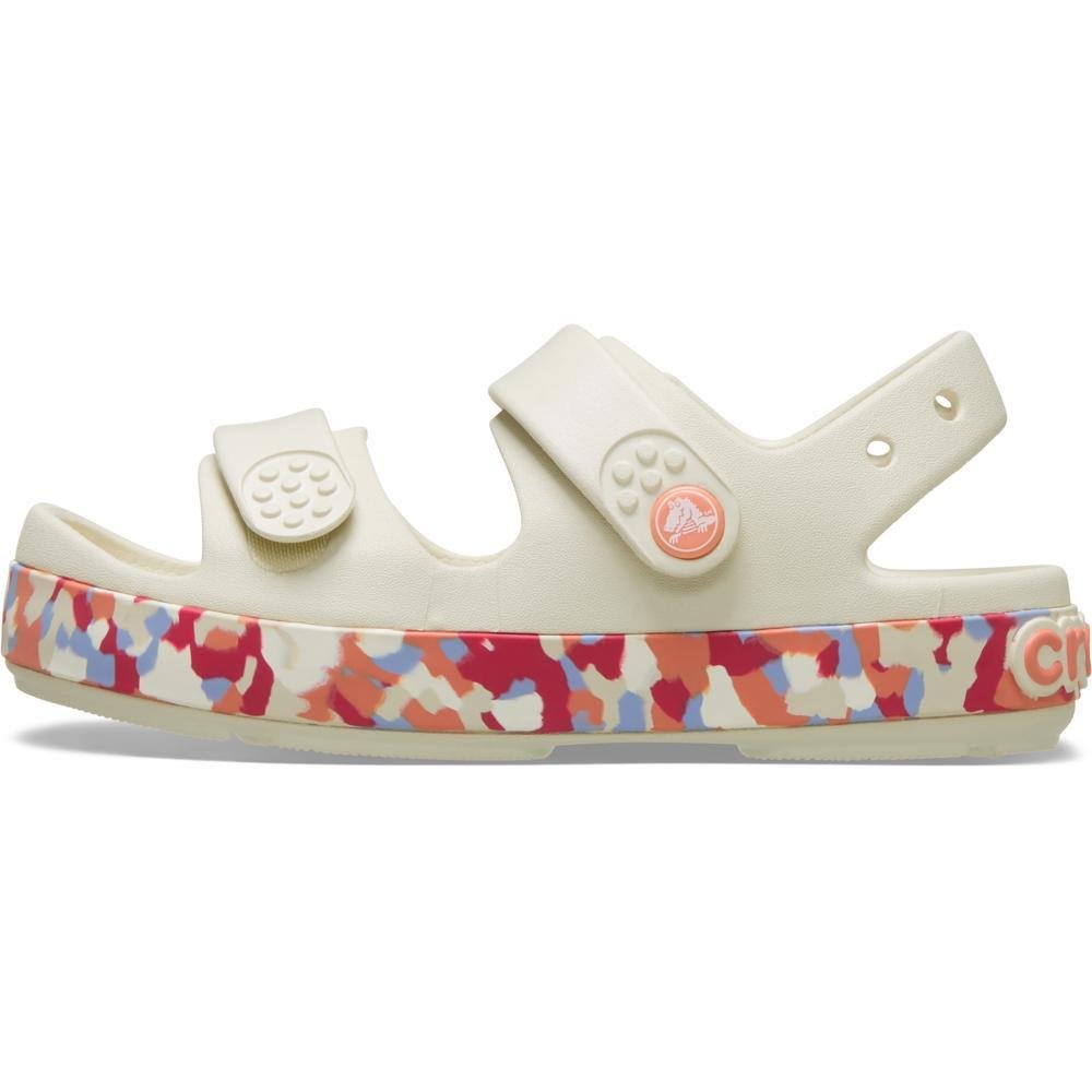 Sandália Crocs Crocband Cruiser Glow Confetti Band Sandal K Summit White/Guava Summit white/guava 3