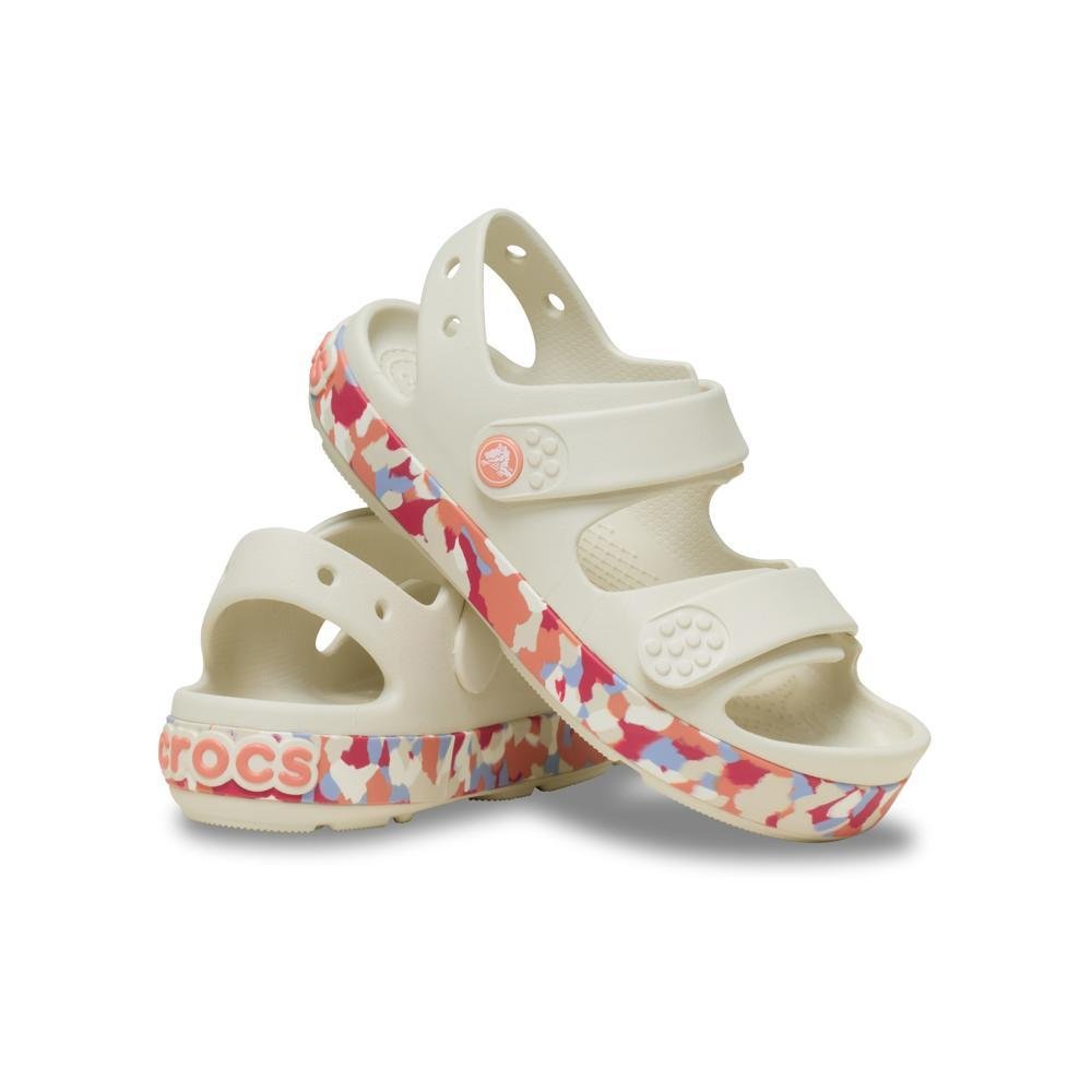 Sandália Crocs Crocband Cruiser Glow Confetti Band Sandal K Summit White/Guava Summit white/guava 4