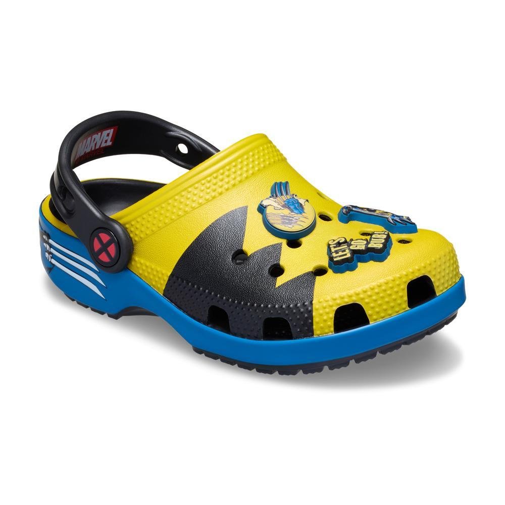 Sandália Crocs Wolverine Classic Clog T Multi Preto/Amarelo 2