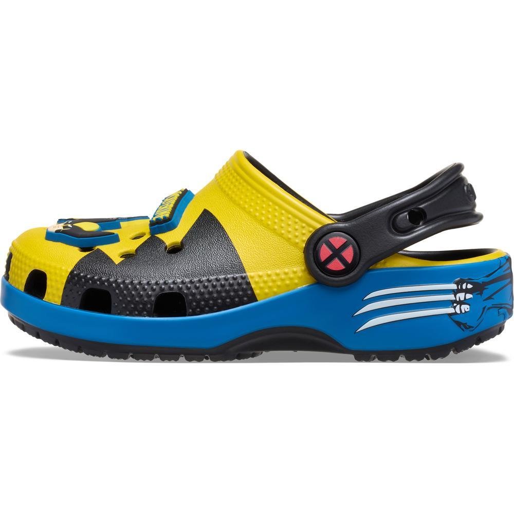 Sandália Crocs Wolverine Classic Clog T Multi Preto/Amarelo 3
