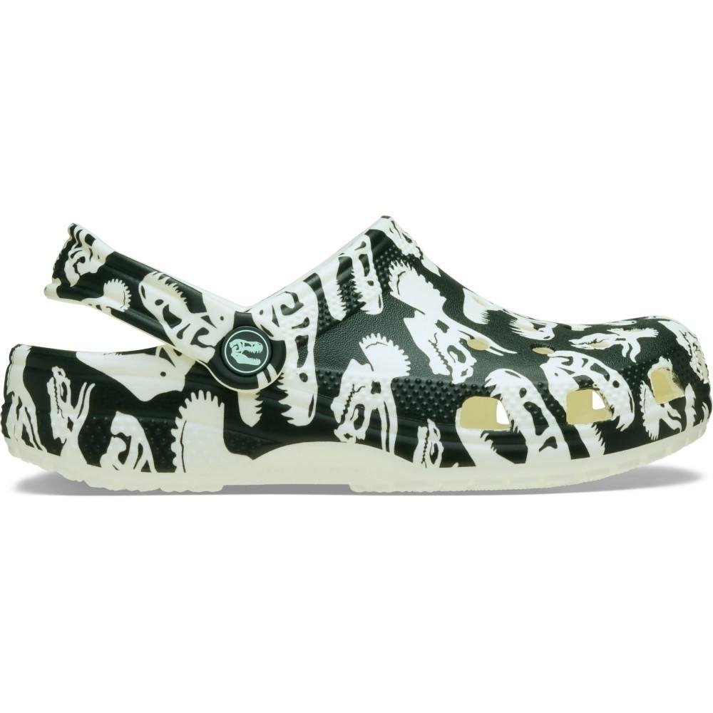 Sandália Crocs Classic Glow Dino Clog T Glow Green