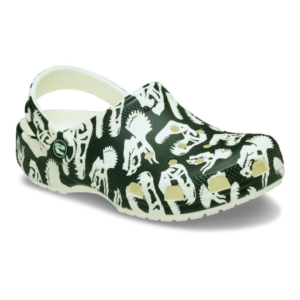 Sandália Crocs Classic Glow Dino Clog T Glow Green Glow green 2