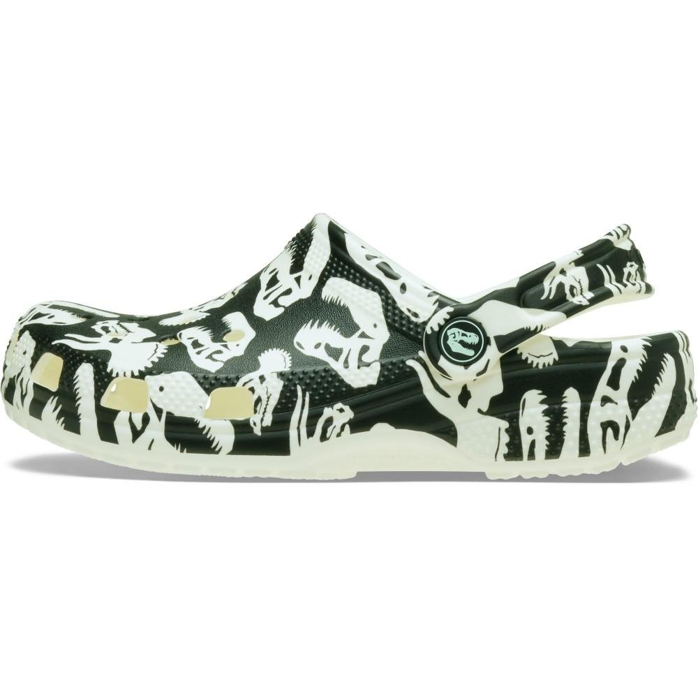 Sandália Crocs Classic Glow Dino Clog T Glow Green Glow green 3
