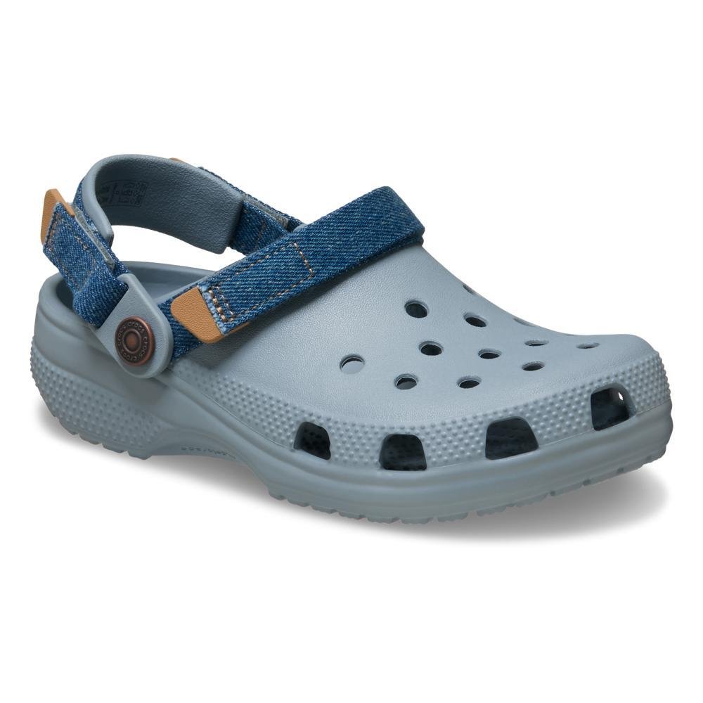 Sandália Crocs Classic Denim Adjustable Backstrap Clog K Con Cinza 2