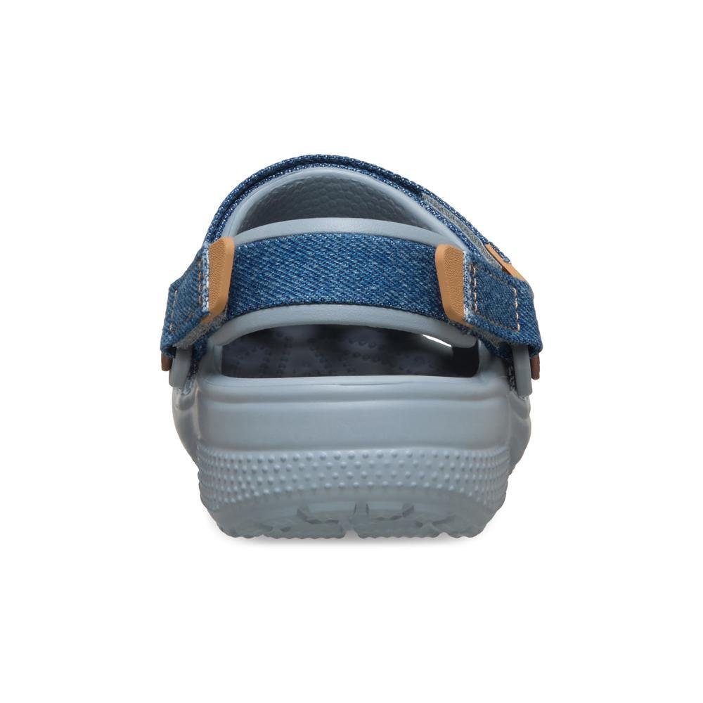 Sandália Crocs Classic Denim Adjustable Backstrap Clog K Con Cinza 7