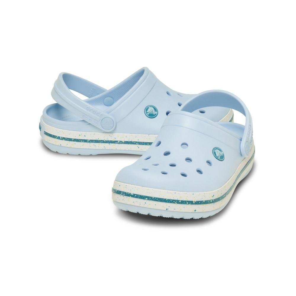 Sandália Crocs Crocband Speckled Band Clog T Blue Frost Azul 4