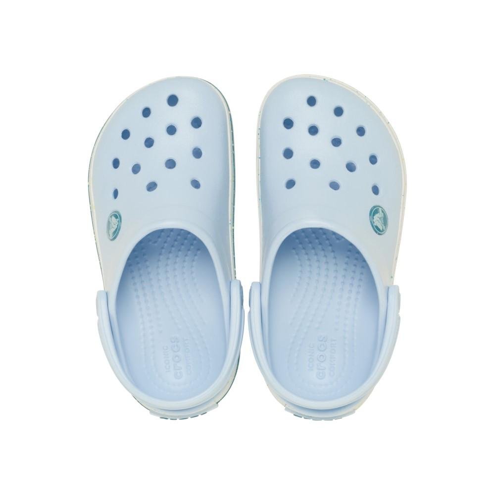 Sandália Crocs Crocband Speckled Band Clog T Blue Frost Azul 5