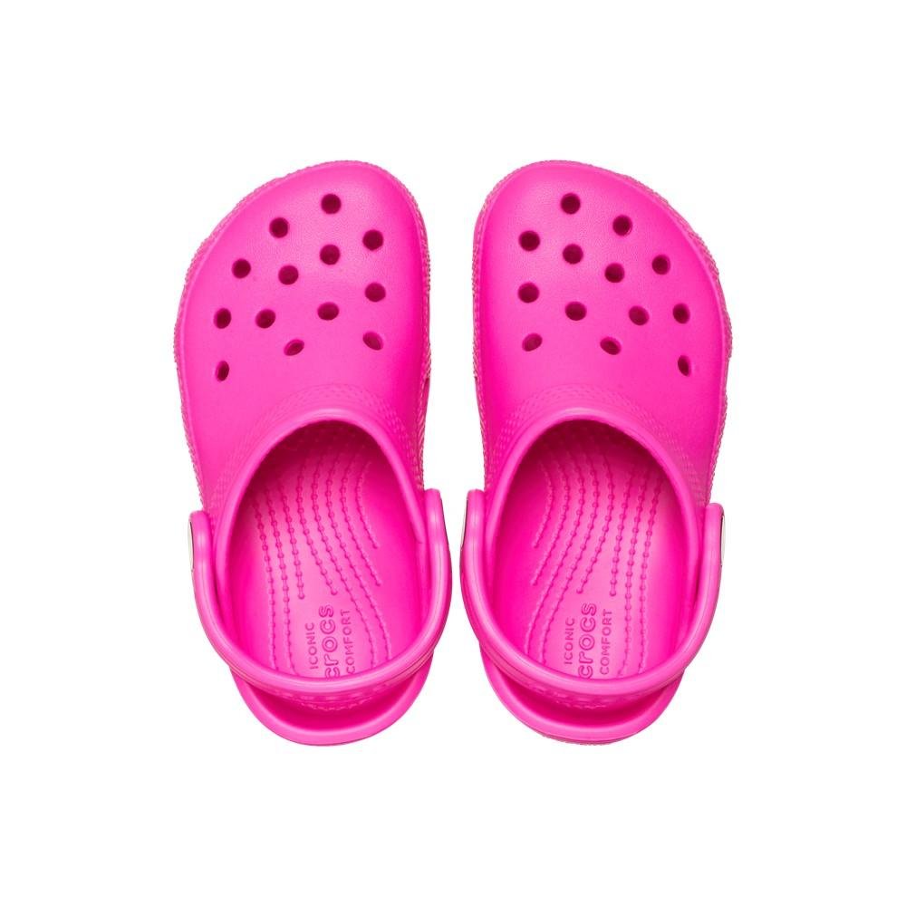 Sandália Crocs Classic Clog T Pink crush Rosa 4