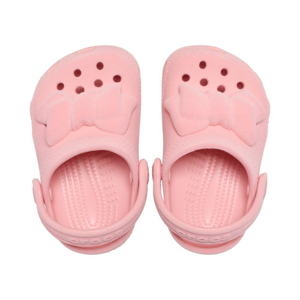 Sandália Crocs Littles Velvet Bow POWDER PINK Powder pink 5