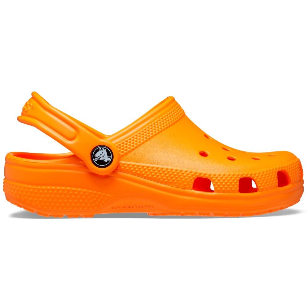 Sandália crocs classic clog kids  orange zing