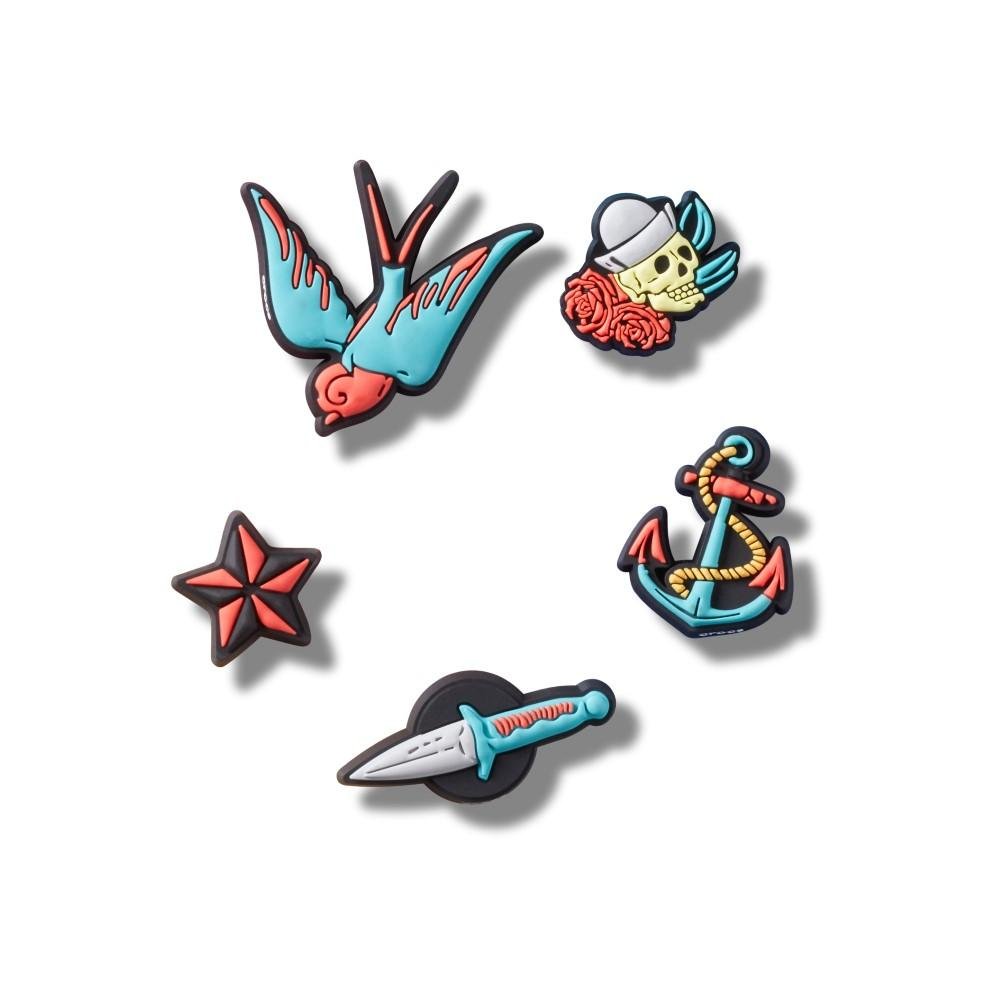 Jibbitz™ Tatuagem de Marinheiro Pack com 5 Peças Único