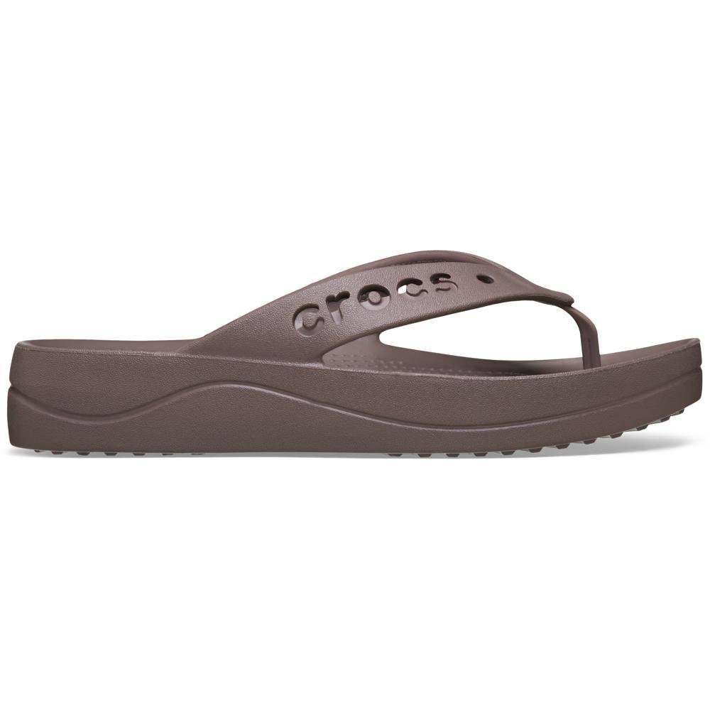 Chinelo Crocs Baya Platform Flip Truffle