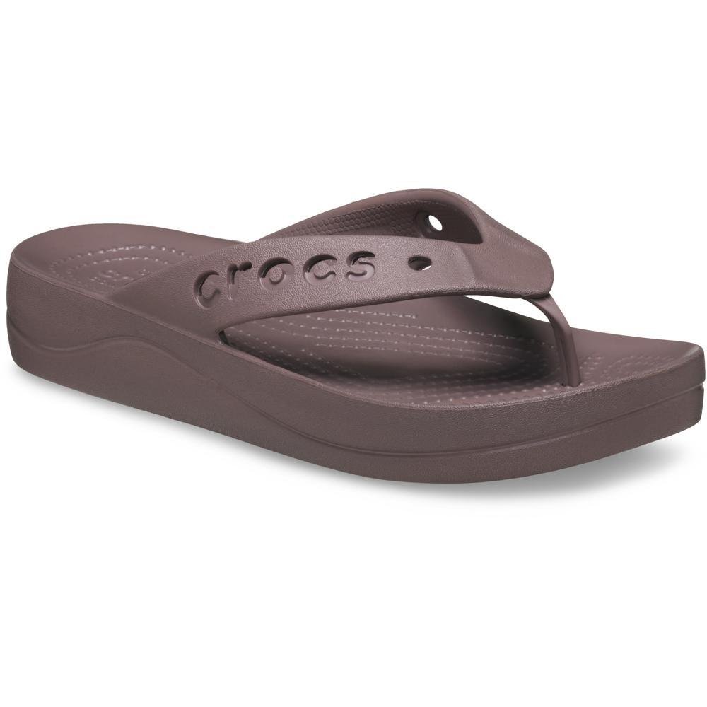 Chinelo Crocs Baya Platform Flip Truffle Truffle 2