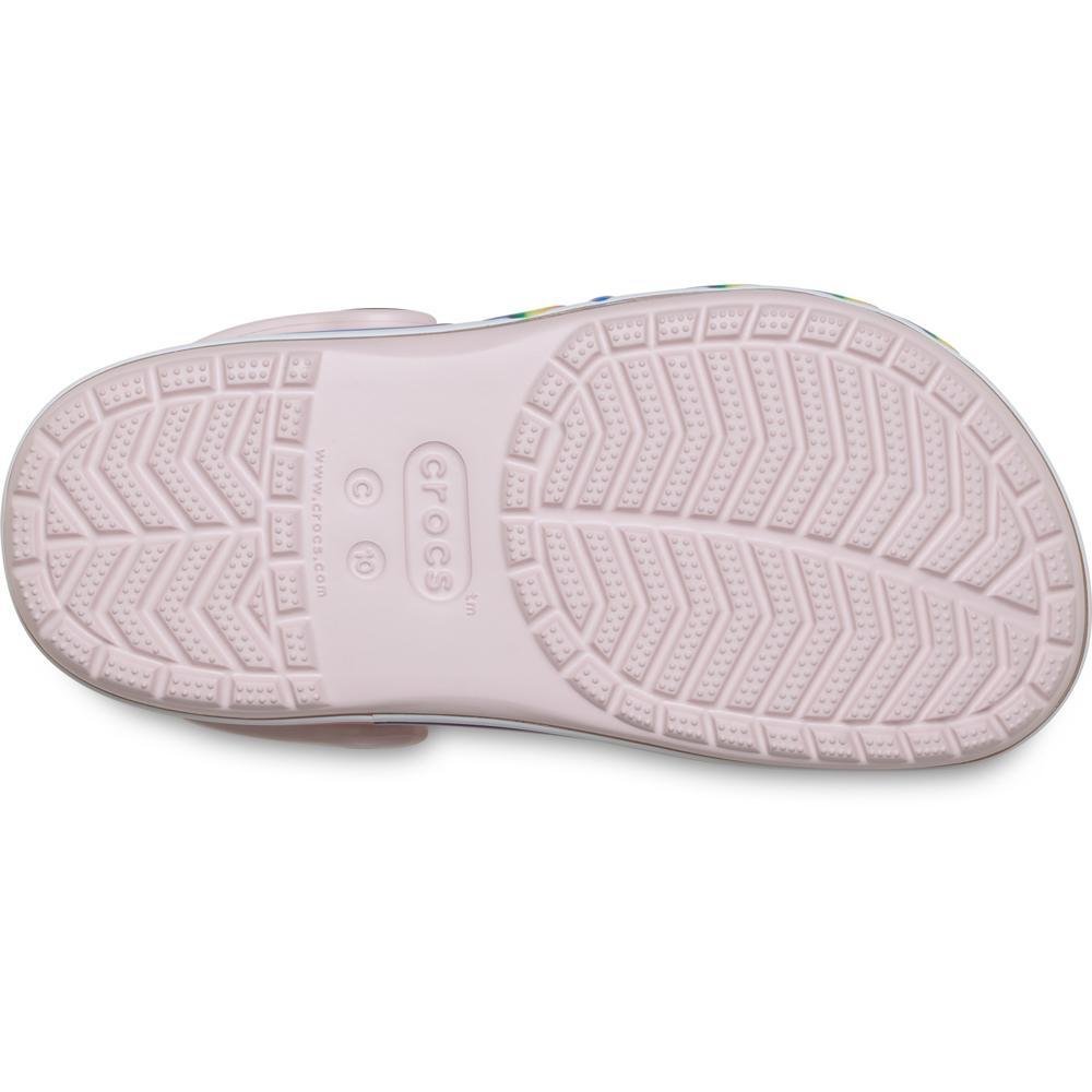 Sandália Crocs Bayaband Rainbow Band Clog T Barely Pink Barely pink 5