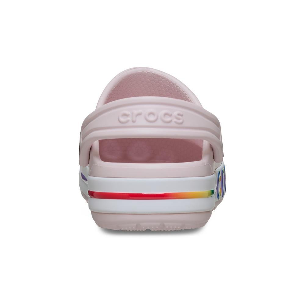 Sandália Crocs Bayaband Rainbow Band Clog T Barely Pink Barely pink 6
