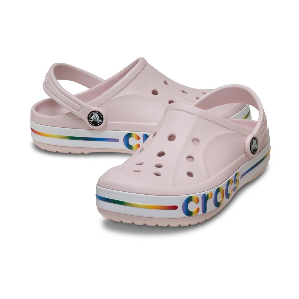 Sandália Crocs Bayaband Rainbow Band Clog K Barely Pink Barely pink 3