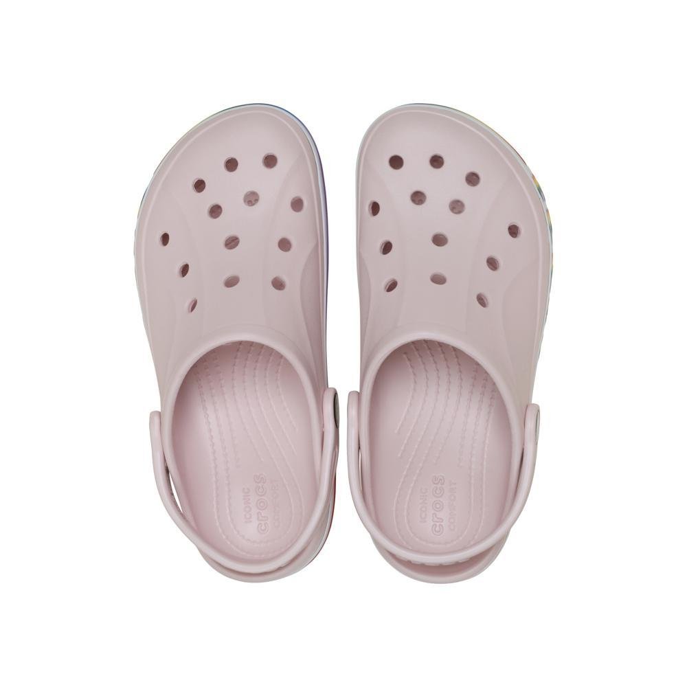 Sandália Crocs Bayaband Rainbow Band Clog K Barely Pink Barely pink 4