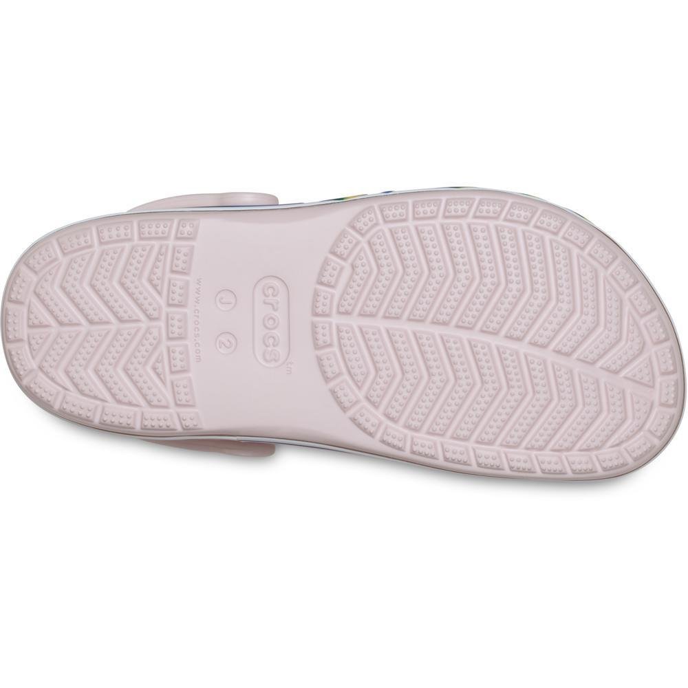 Sandália Crocs Bayaband Rainbow Band Clog K Barely Pink Barely pink 5