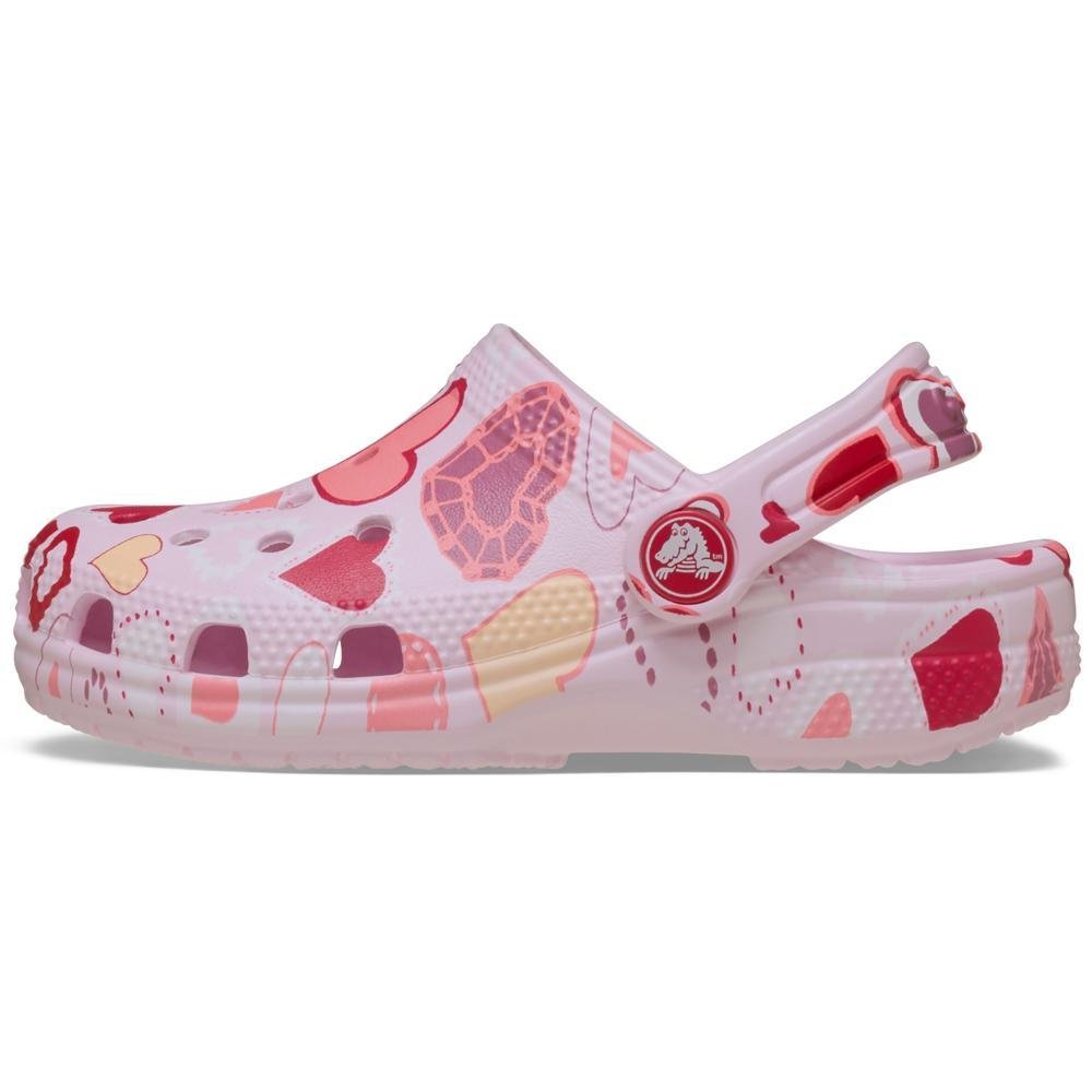 Sandália Crocs Classic Valentines Day Clog T Pink Milk/Hearts Pink milk/hearts 3