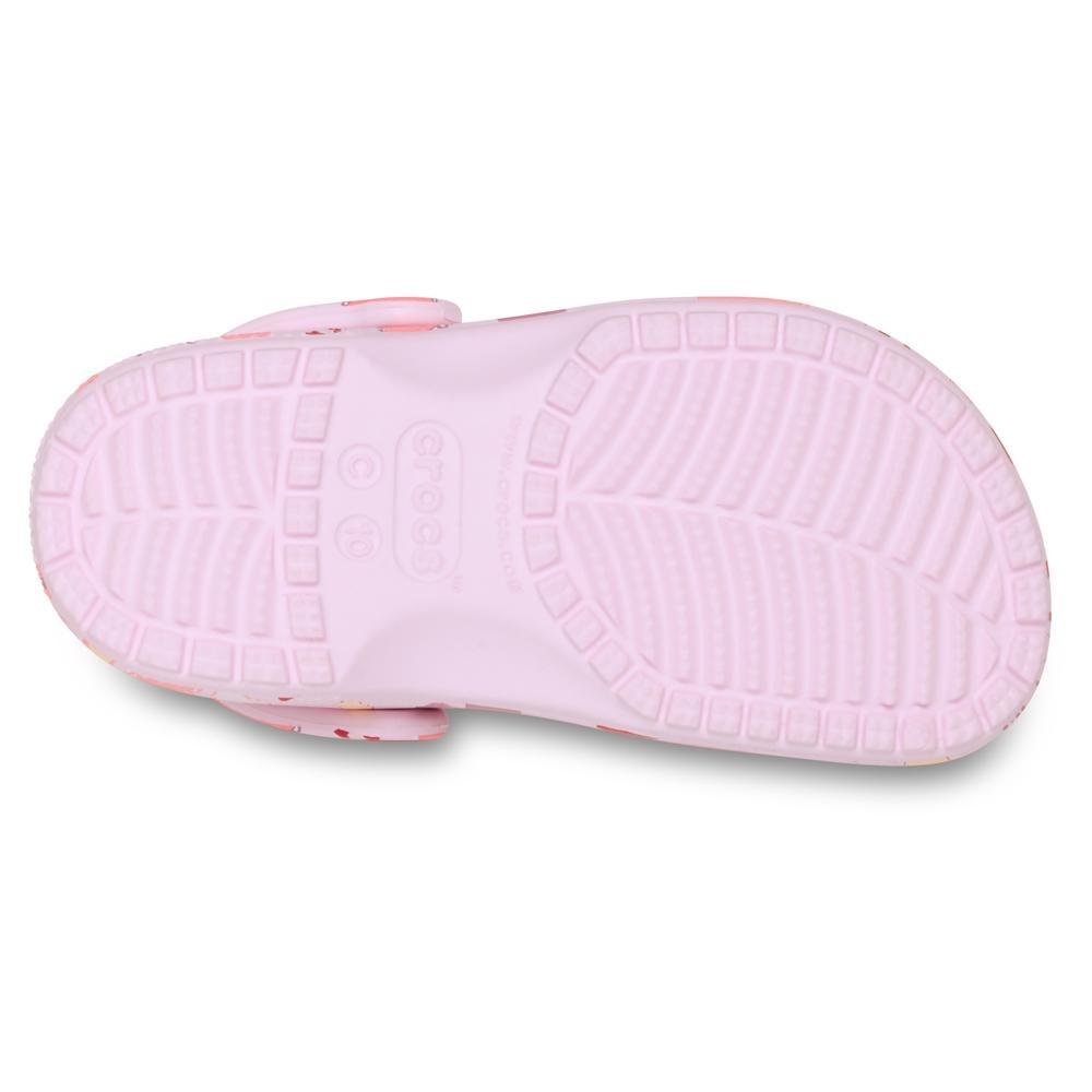 Sandália Crocs Classic Valentines Day Clog T Pink Milk/Hearts Pink milk/hearts 6