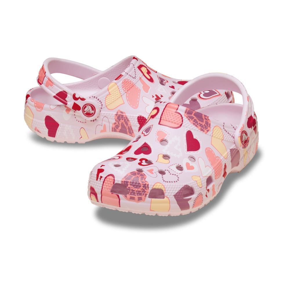 Sandália Crocs Classic Valentines Day Clog K Pink Milk/Hearts Pink milk/hearts 4
