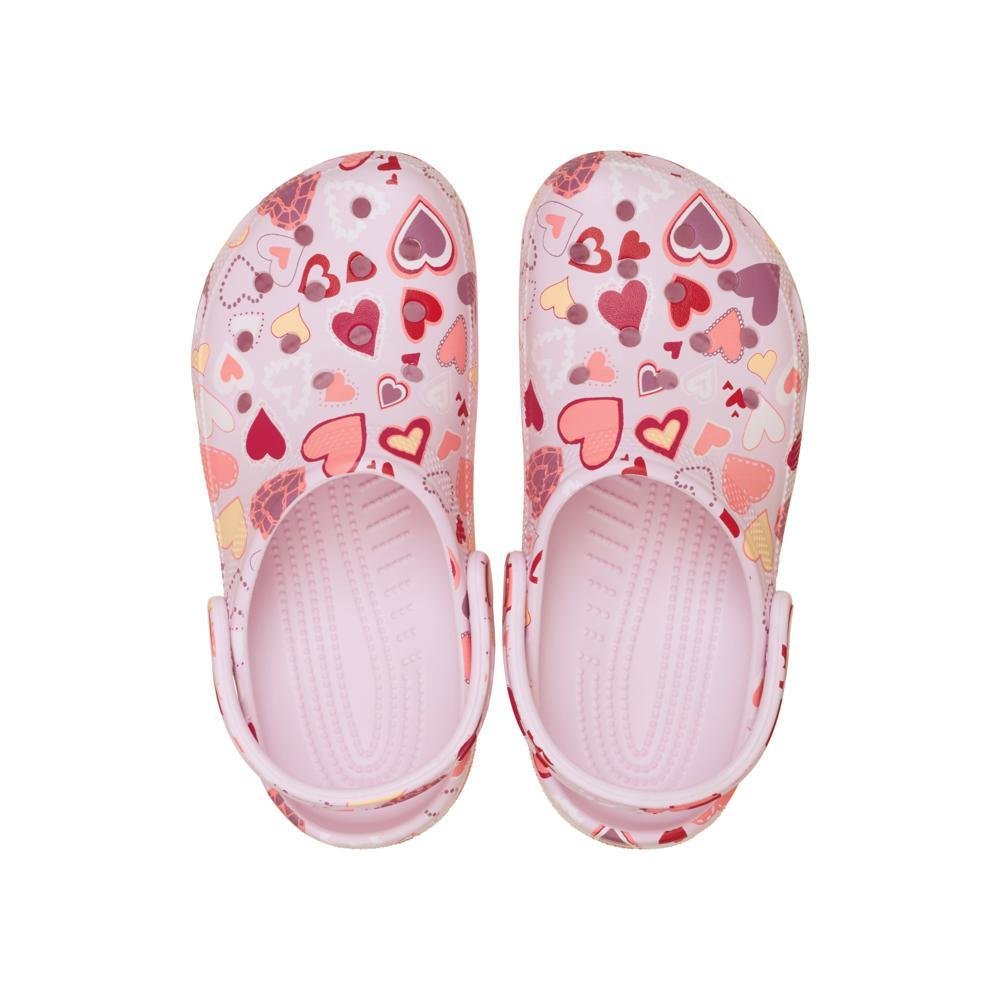 Sandália Crocs Classic Valentines Day Clog K Pink Milk/Hearts Pink milk/hearts 5