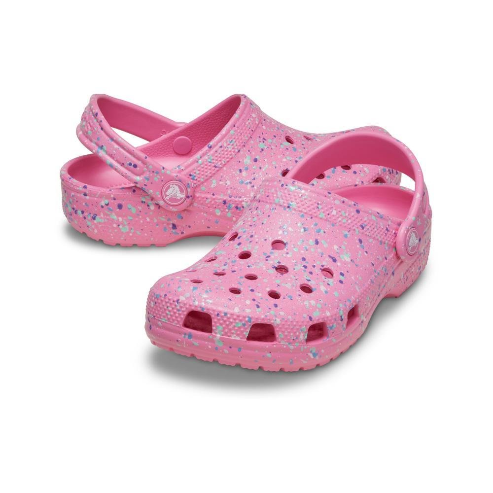Sandália Crocs Classic Paint Splatter Clog T PINK LEMONADE/MULTI Pink lemonade/multi 3