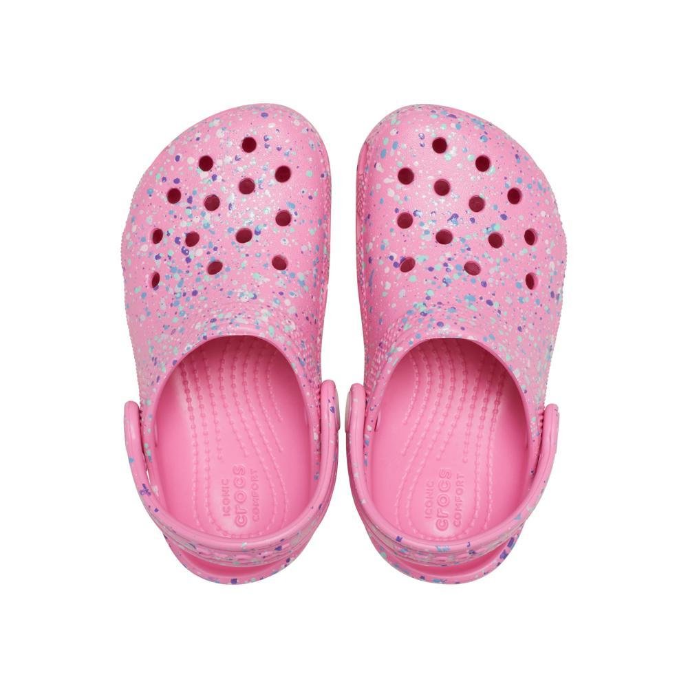 Sandália Crocs Classic Paint Splatter Clog T PINK LEMONADE/MULTI Pink lemonade/multi 4