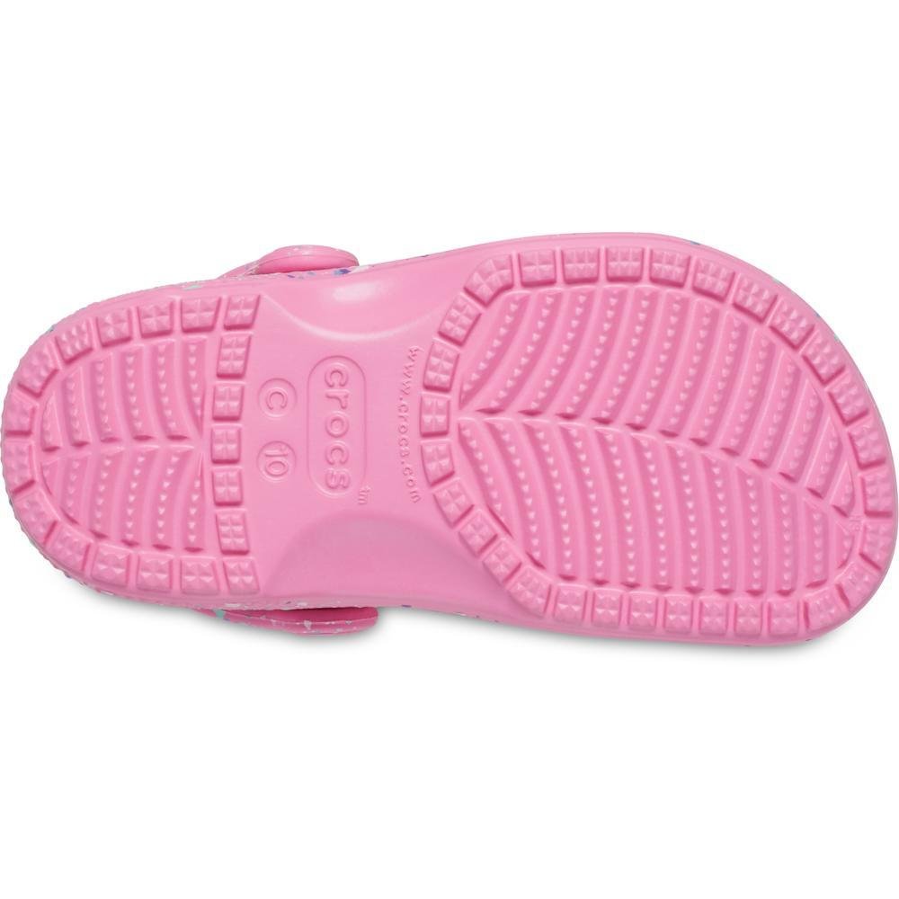 Sandália Crocs Classic Paint Splatter Clog T PINK LEMONADE/MULTI Pink lemonade/multi 5