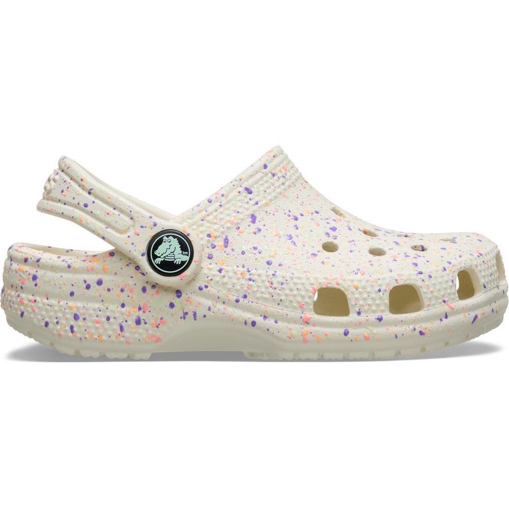 Sandália Crocs Clsc Glow Paint Splatter T Summit White/Multi