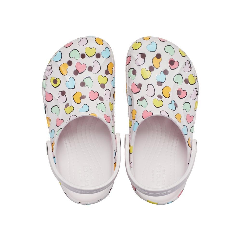 Sandalia Crocs Baya Seasonal Printed Clog K BARELY PINK Branco 4