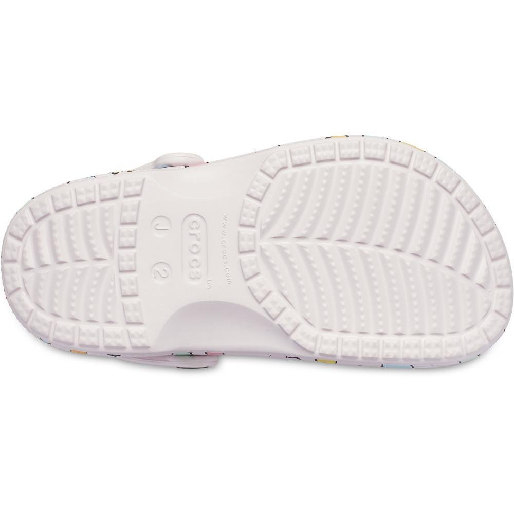 Sandalia Crocs Baya Seasonal Printed Clog K BARELY PINK Branco 5