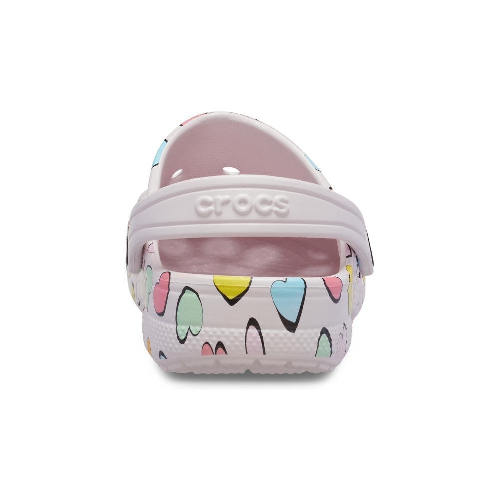 Sandalia Crocs Baya Seasonal Printed Clog K BARELY PINK Branco 6