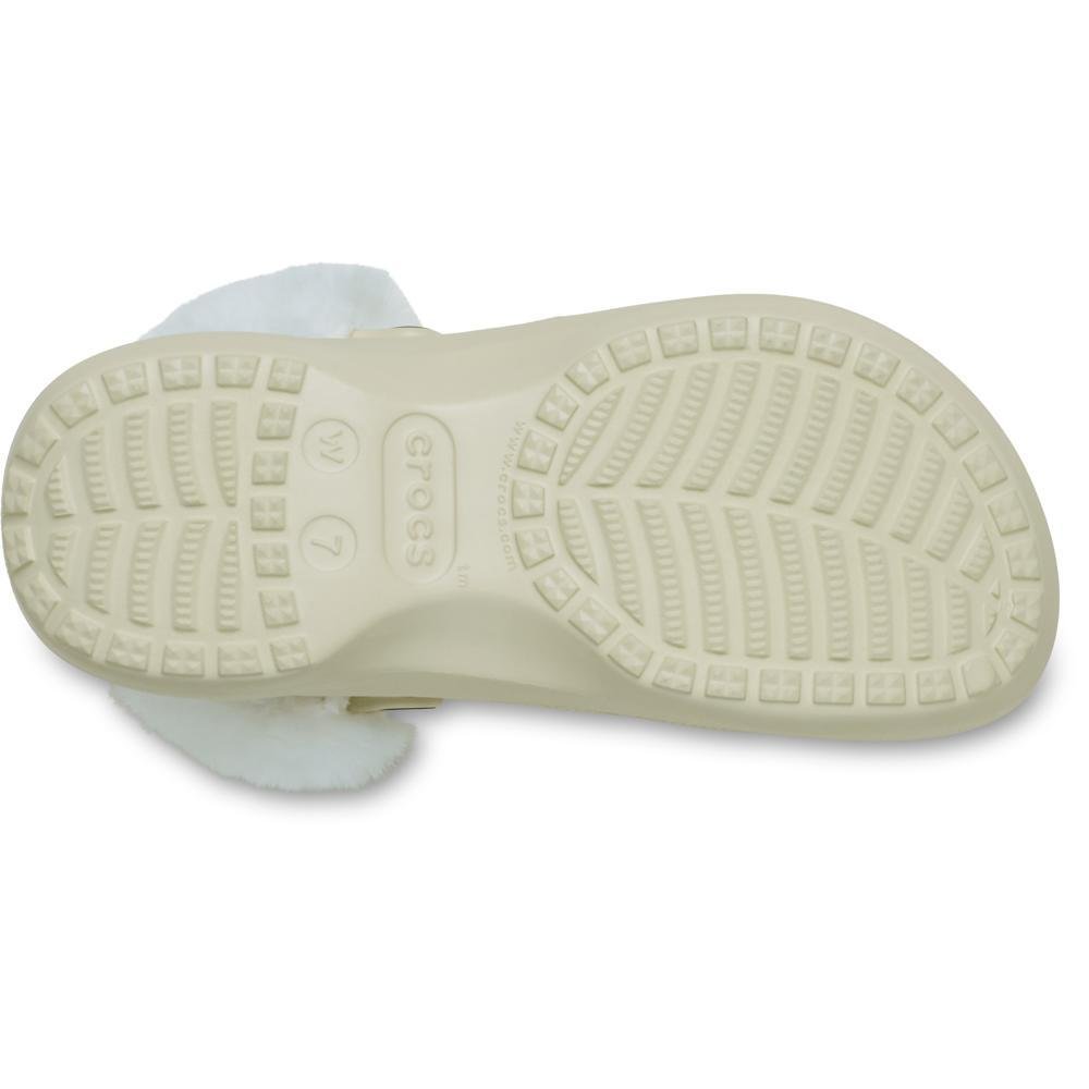 Sandália Crocs Classic Platform Fuzz Lined Clog BONE Bone 6
